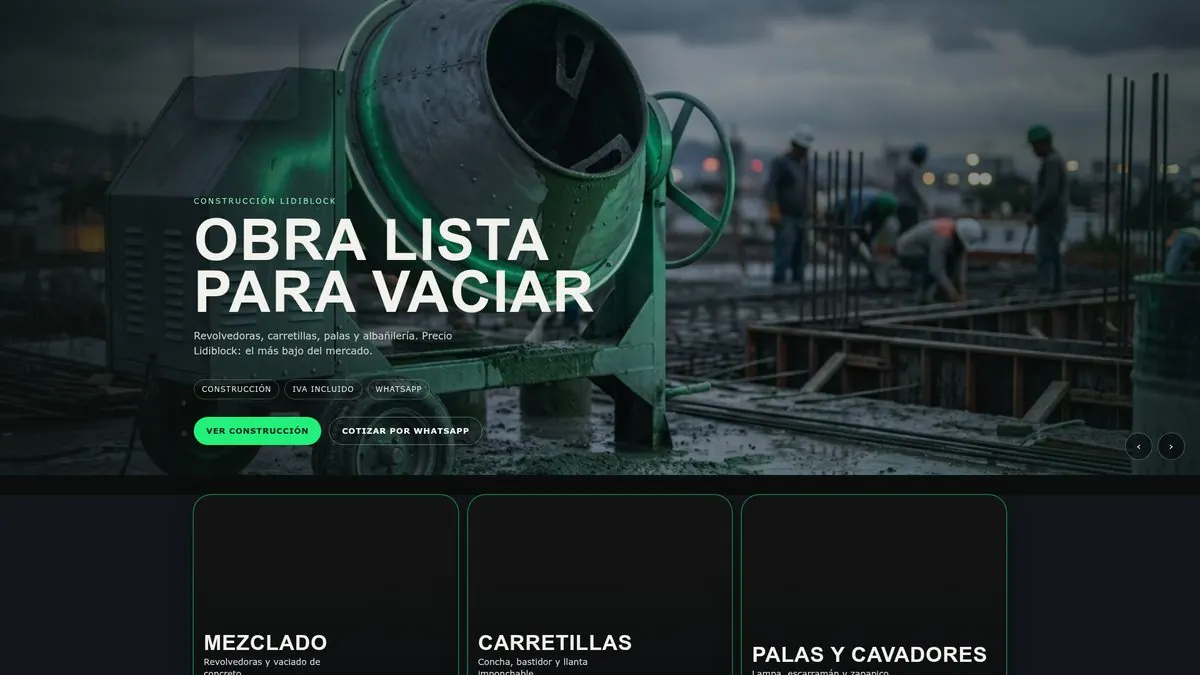 Sitio web de Lidiblock con Sofía