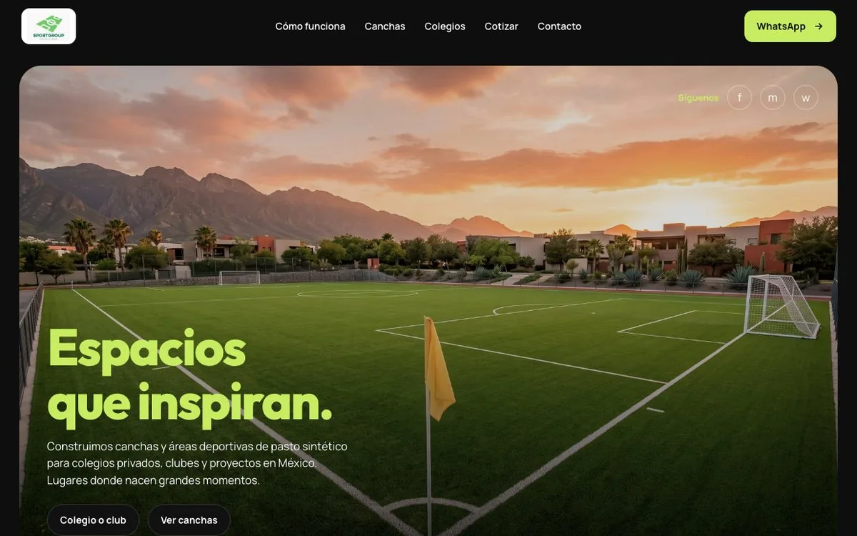 Sitio web Sportgroup